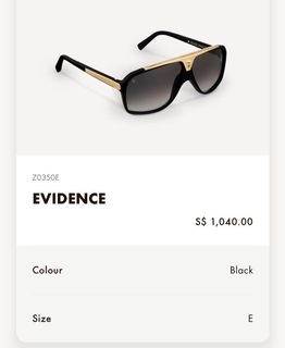 Louis Vuitton Black Gold/ Black Gradient Evidence Z0350E Wayfarer