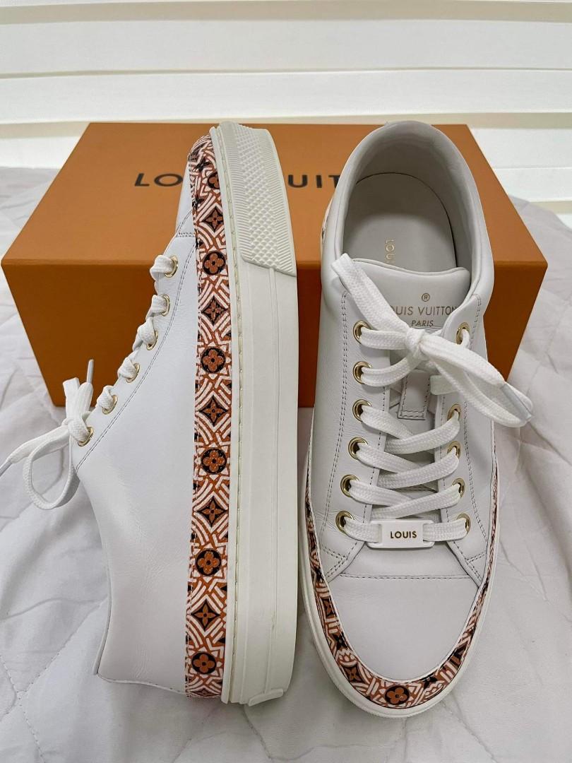 Louis Vuitton White Leather Logo Time Out Sneakers Size 36 at 1stDibs | louis  vuitton sneakers women, louis vuitton time out sneakers, lv sneakers women