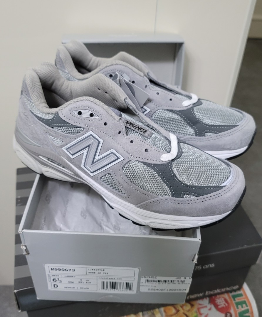 W us8 M us6.5 New Balance nb 990v3 grey sneakers 元祖灰M990GY3 