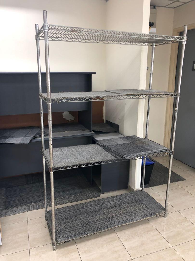 Metal Rack with Platform with carpet surface, Everything Else on Carousell