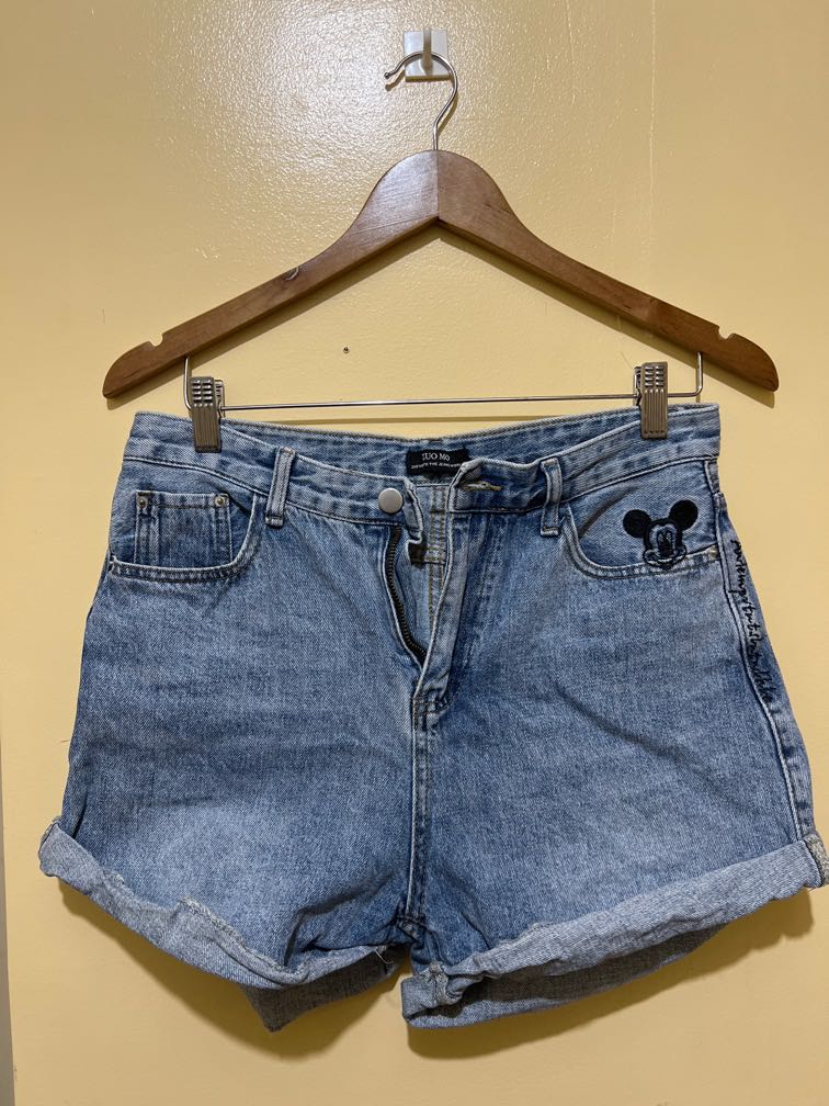 Mickey Denim Shorts, Women's Fashion, Bottoms, Shorts on Carousell