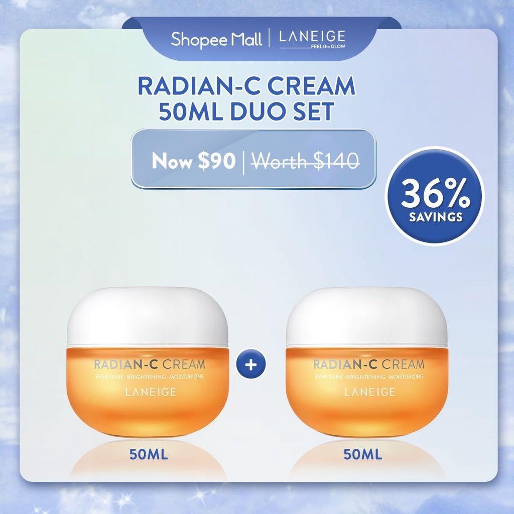 [moisturizer] Laneige RadianC Cream (50ml) x 1, Beauty & Personal Care
