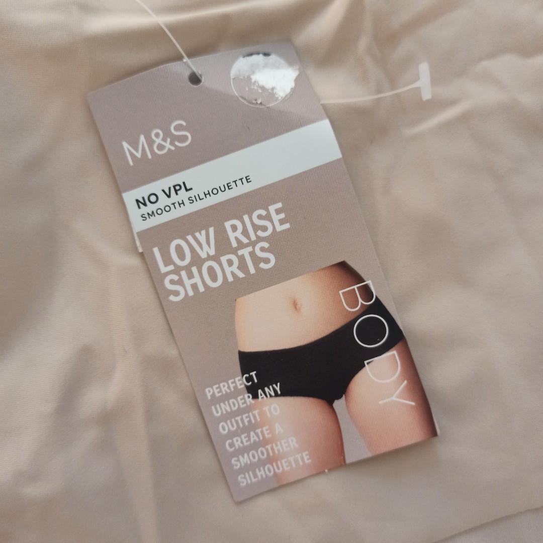 M&S Collection, Body No VPL High Rise Shorts, 3 Pack, 8, Opaline