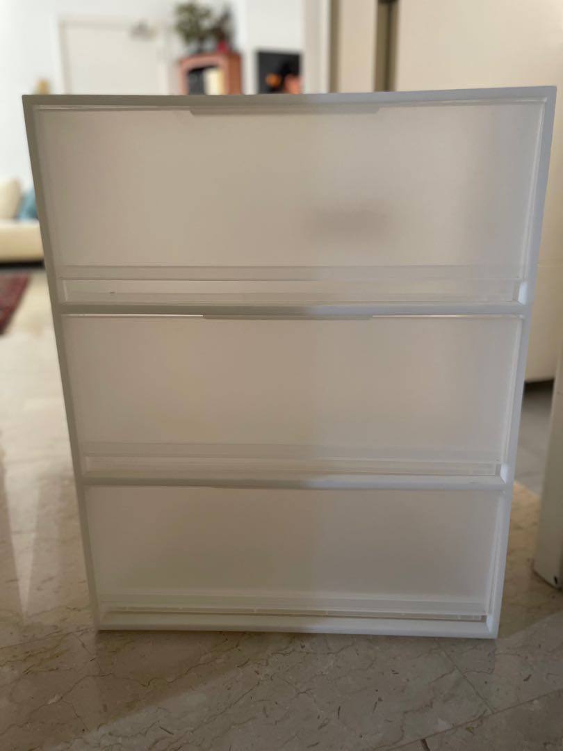 Muji storage box (3 drawers), Furniture & Home Living, Furniture
