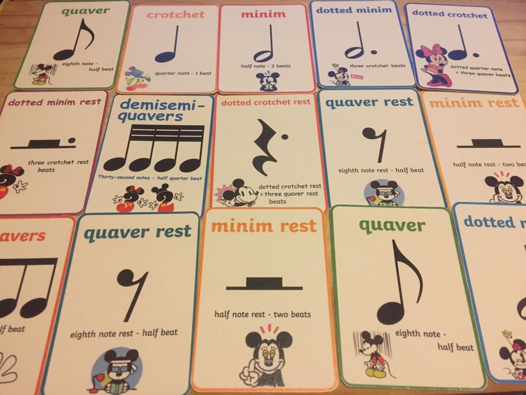 Music Lesson Flash Card 音樂拍子音符教學輔助學習卡 興趣及遊戲 手作 自家設計 工藝用品及工具 Carousell