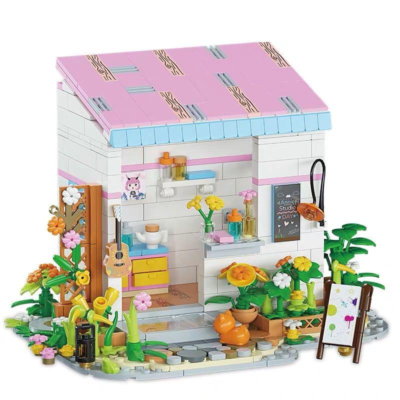 NaniNano SG Mini Studio Building blocks Cafe Florist Flower house Mini Street Lego Nano Blocks