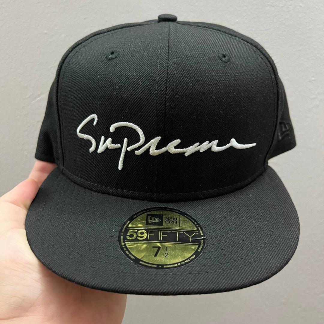 New Era 59Fifty Supreme Classic Script 7 1 2 Black Men s Fashion