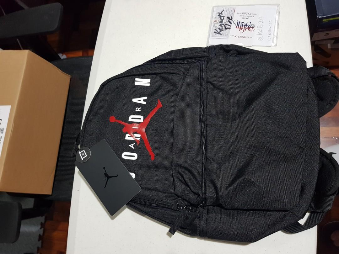 Nike Air Jordan Jumpman Logo HBR Backpack Black Red Sling Crossbody Bag