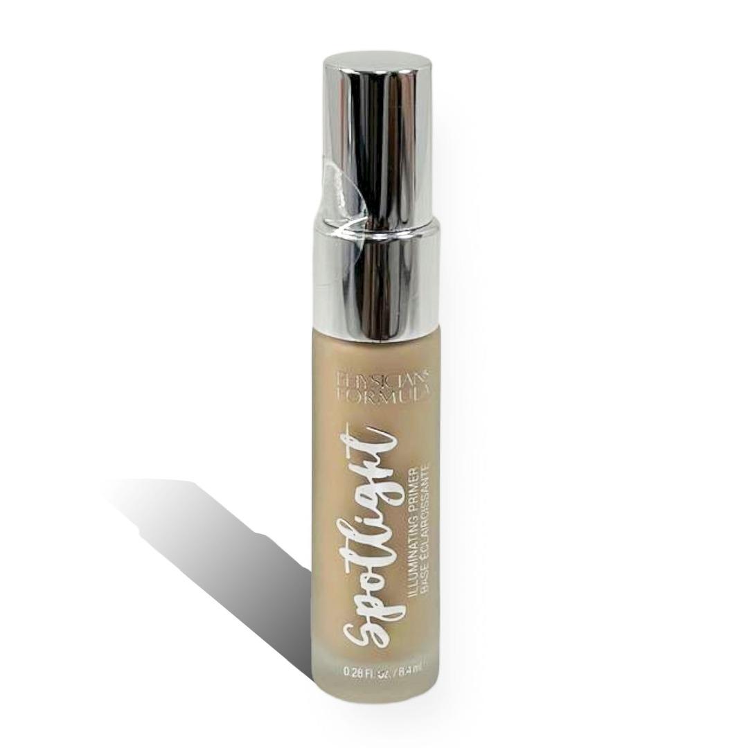 PHYSICIANS FORMULA Mini Spotlight Illuminating Primer (Category: Makeup) located in Quezon City. Submitted by gemaenterprises (Listing ID 1179371300, Image 1). Description: • Blurs, corrects, and protects! • Infused with 5 filtering luminescent pearls to blur imperfections and deliver a spotlight Glow • Enriched with antioxidants • Protect skin and visibly reduce redness.