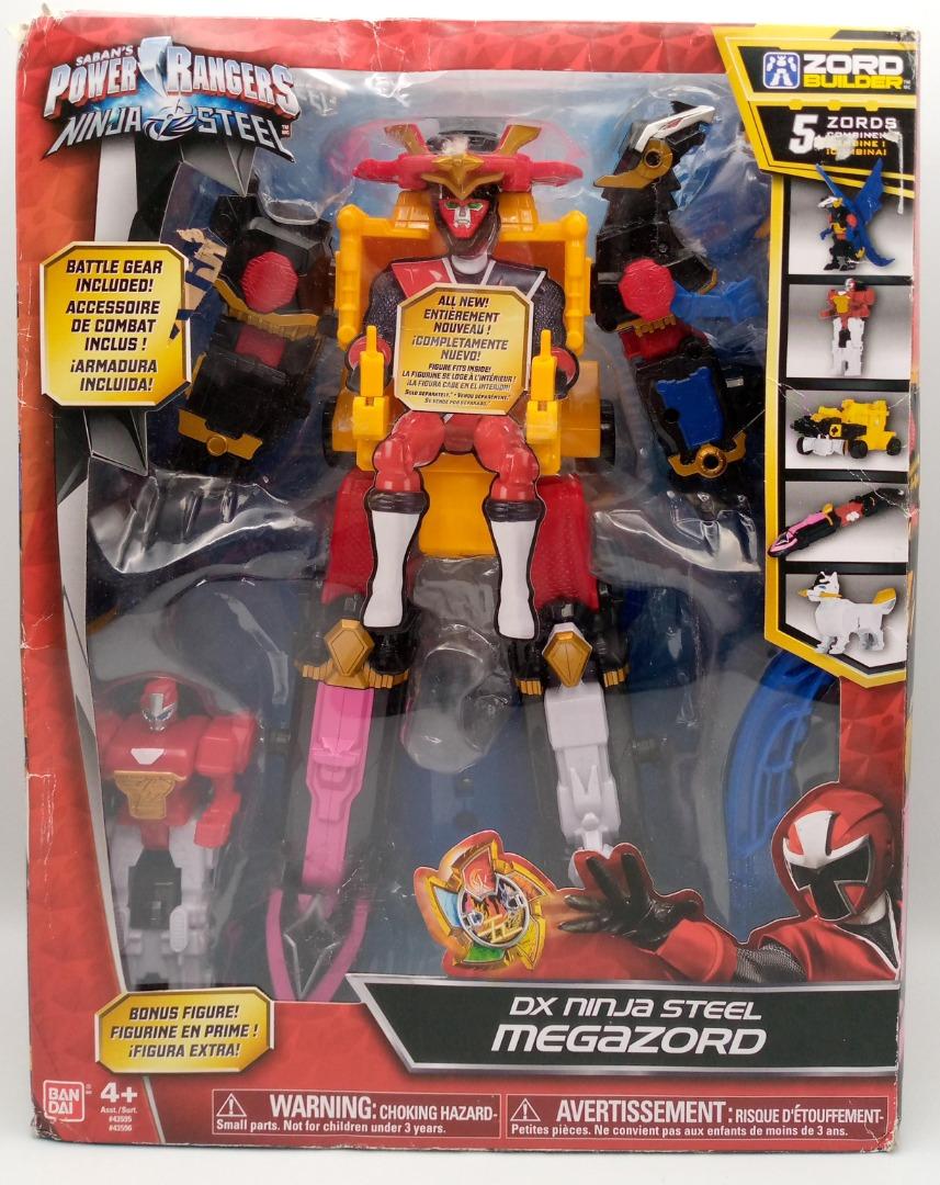 5 ZORDS BANDAI DX Ninja Steel Megazord Power Rangers with Battle Gear ...