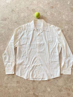 PRADA White Long Sleeved Formal Dress Shirt