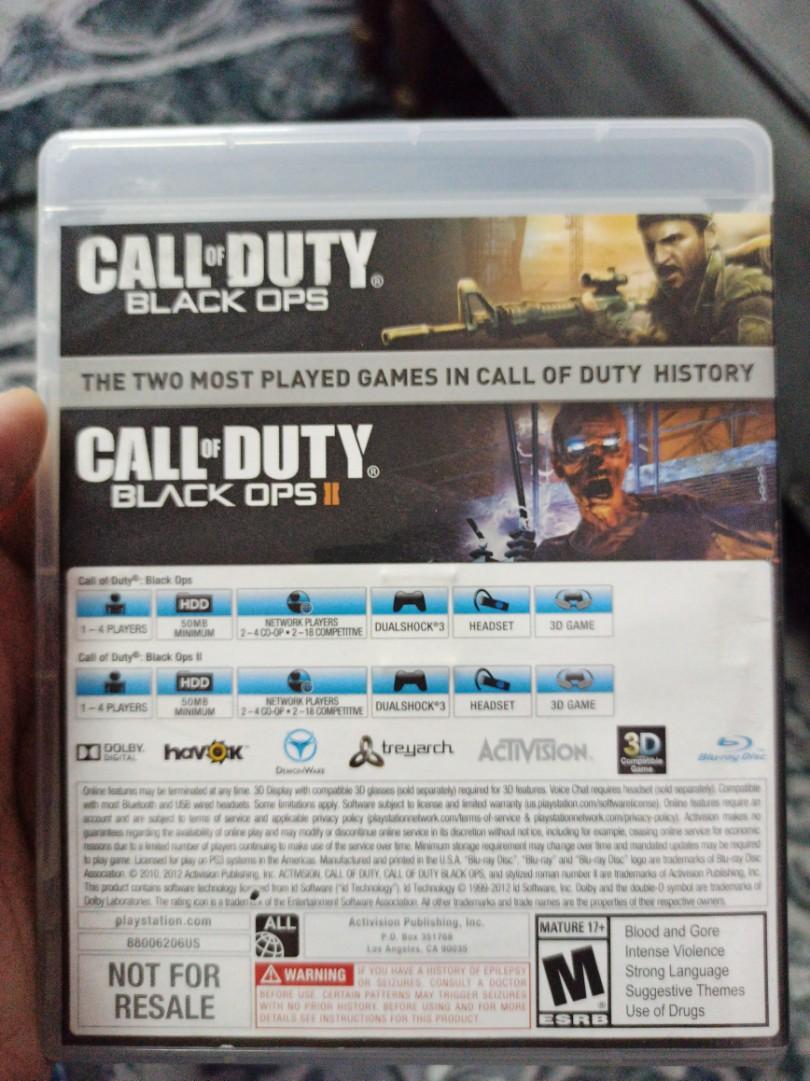 Ps3 Games Call Of Duty Black Ops Combo Pack Video Gaming Video