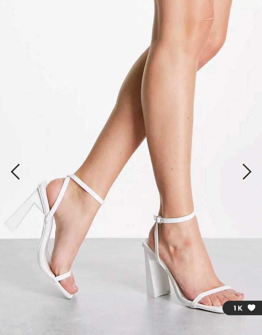 Public Desire Charlotte Heel White Women s Fashion Footwear