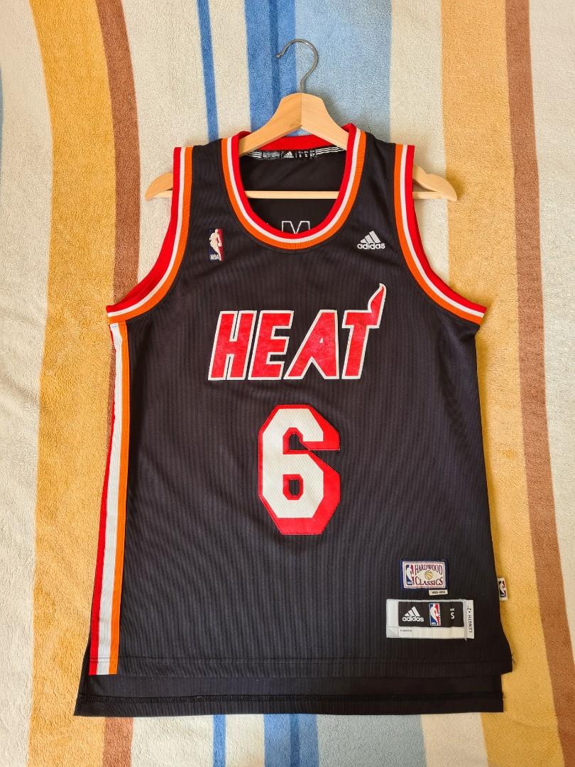 Adidas LeBron James Miami Heat Authentic Jersey Red Black Men Size 50