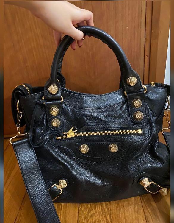Rare with giant gold studs. Discontinued model in pristine condition., Luxury, Bags & Wallets on Carousell