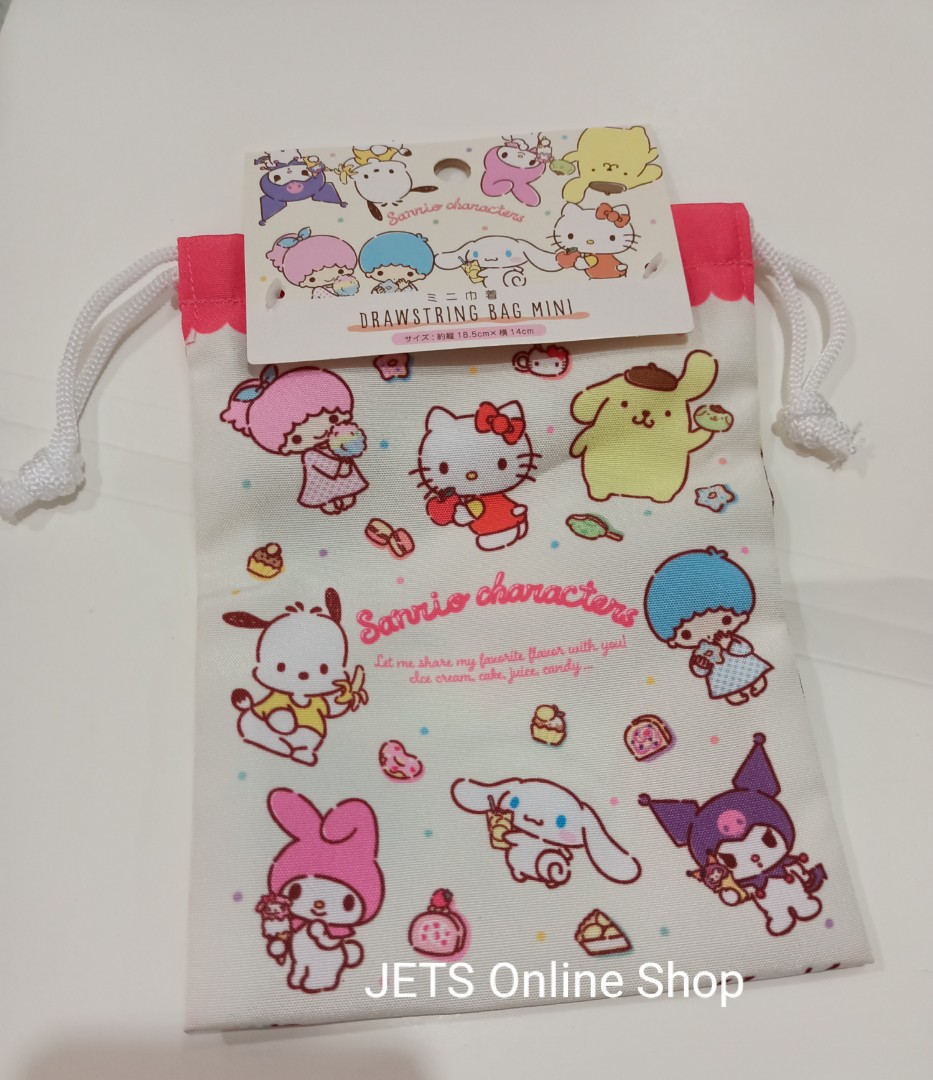 Sanrio Characters Mini Drawstring Bag, Women's Fashion, Bags & Wallets,  Purses & Pouches on Carousell