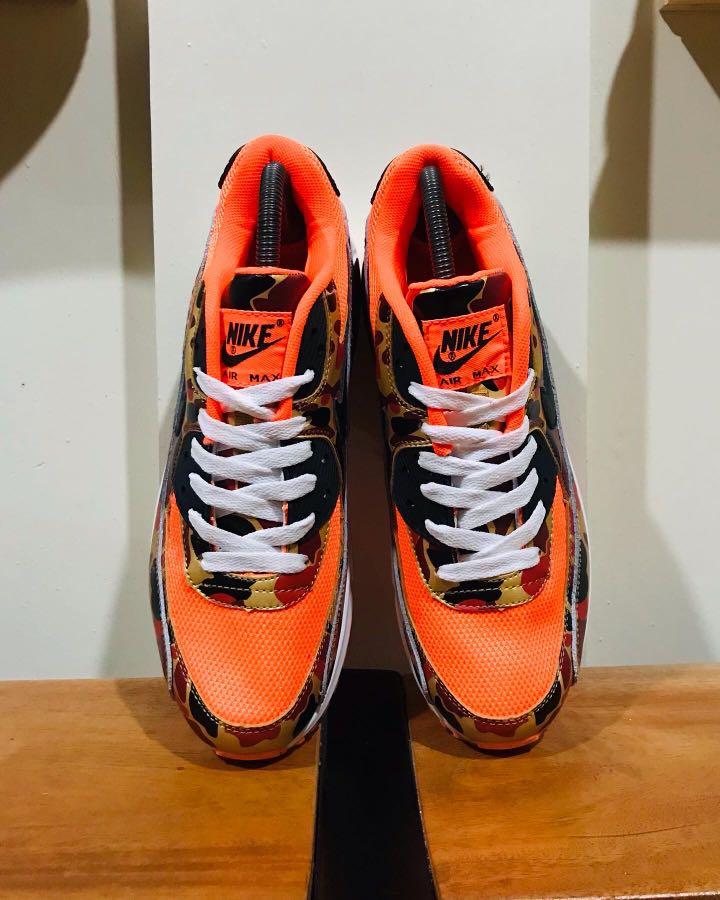 Sepatu Nike Air Max 90 Duck Camo Orange Fesyen Pria Sepatu