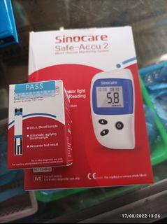 Sinocare glucometer with strips
