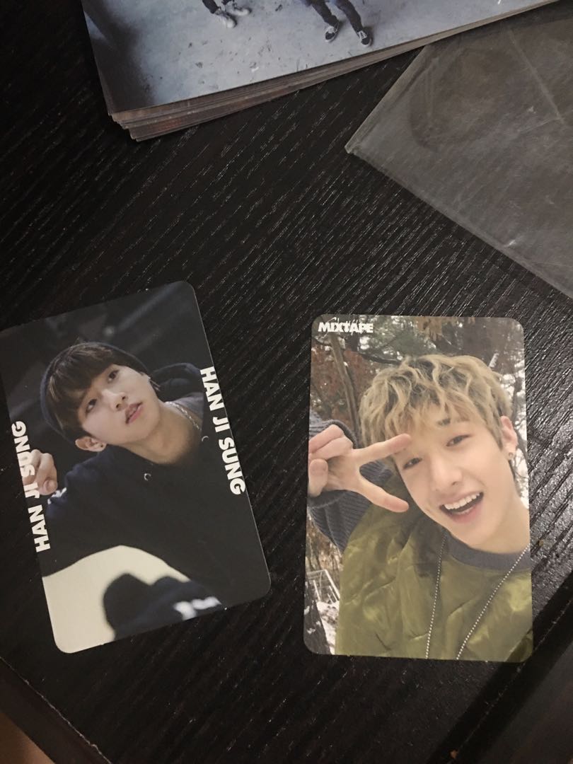 STRAY KIDS PRE DEBUT ALBUM MIXTAPE PHOTOCARD BANG CHAN AND HAN JISUNG STRAY KIDS PRE DEBUT ALBUM MIXTAPE PHOTOCARD BANG CHAN AND HAN JISUNG