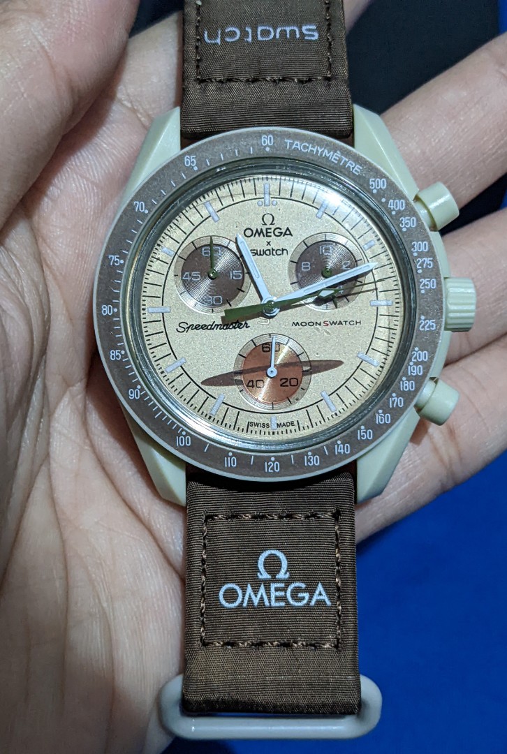 OMEGA × SWATCH オメガスウォッチ Saturn サターン 腕時計(アナログ ...