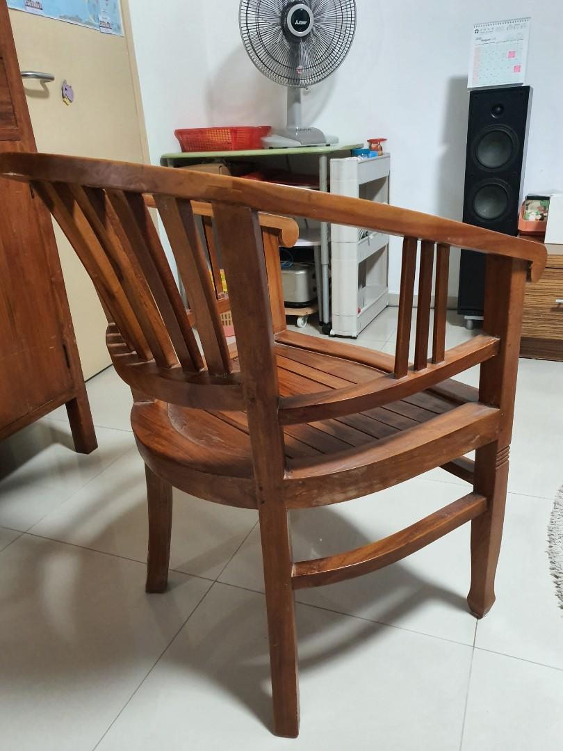 Teak Wood chairs and table, Furniture & Home Living, Furniture, Chairs