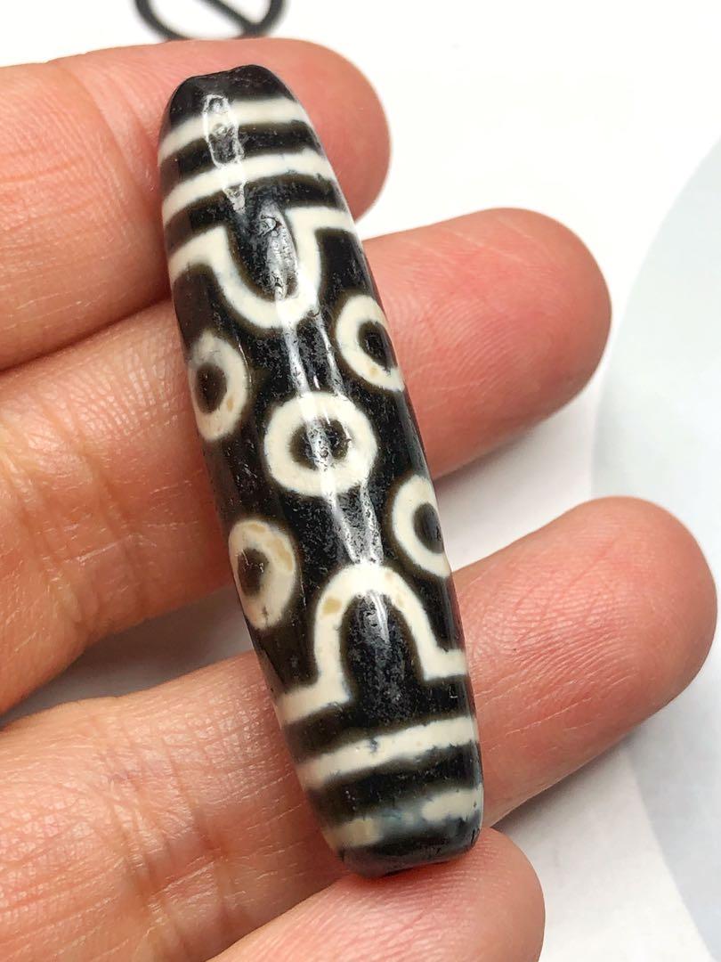 Tibetan Dzi Beads Seven-Eyed Dzi Bead 藏传老矿七眼天珠49.5
