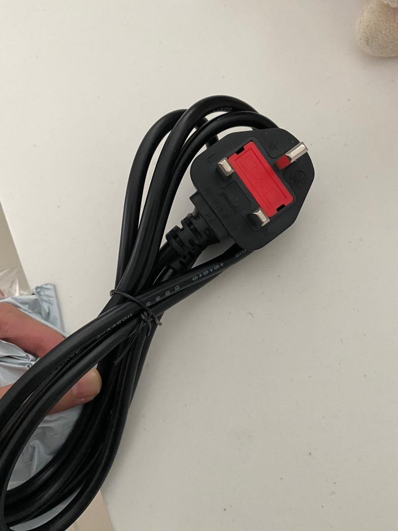 UK Plug 3 Pin C13 Power Cord 1.8M Computer Monitor TV Replacement AC