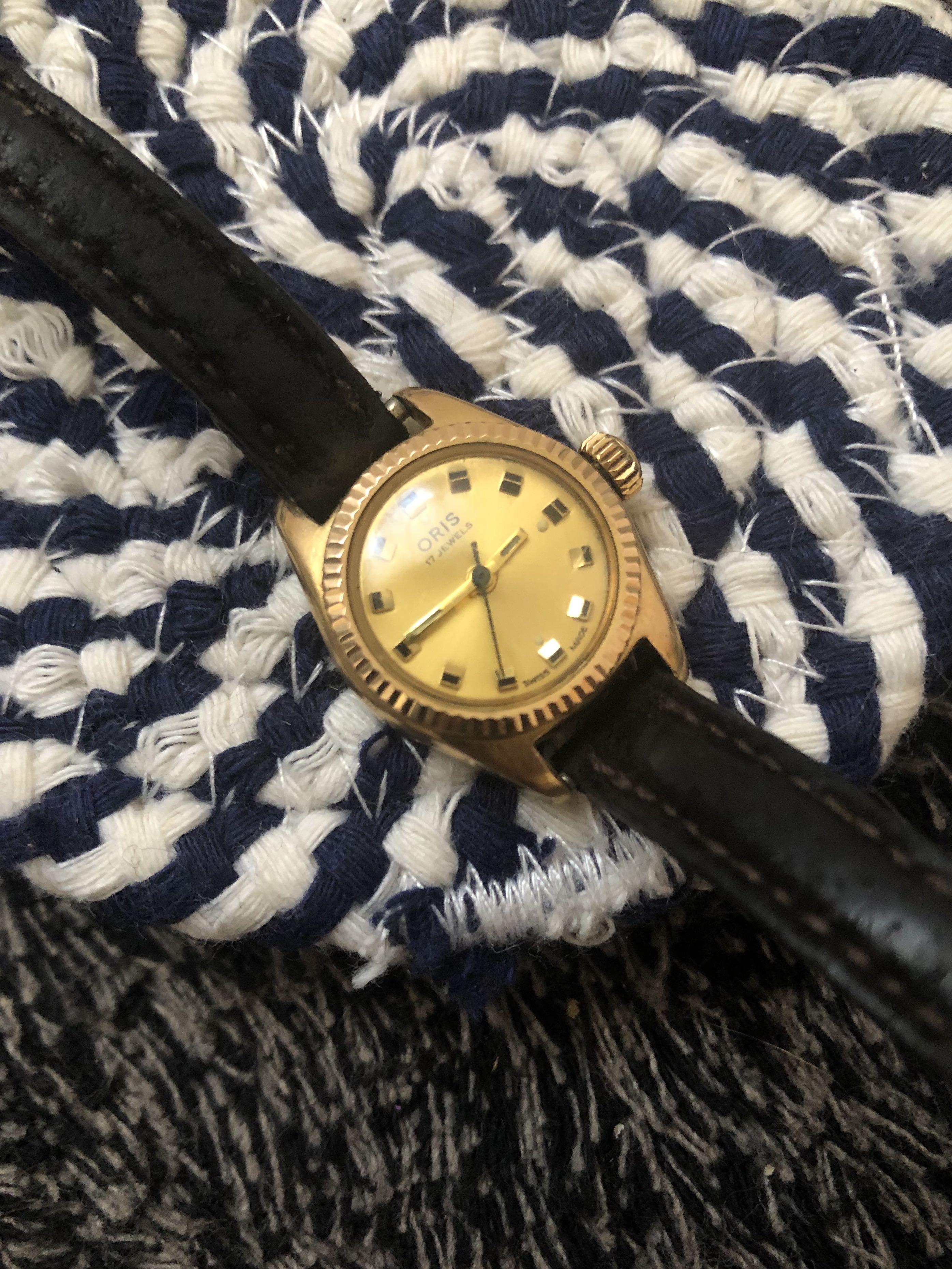 Vintage 1970s Oris 17 jewels Gold Plate Lady Watch
