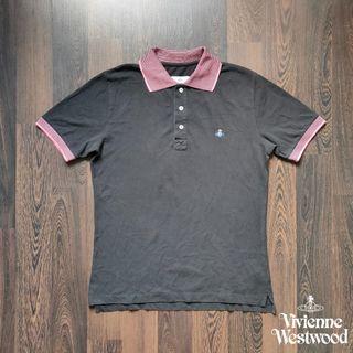 VIVIENNE WESTWOOD ITALY | Classic Poloshirt Black Pink