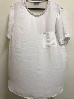 White Top Blouse Shirt Women See Through