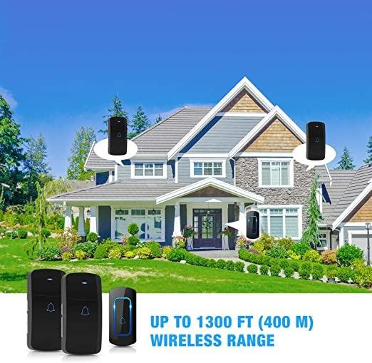 "Wireless Doorbell Kit, NOVETE Door Bell Operating at Over 1300 Feet
