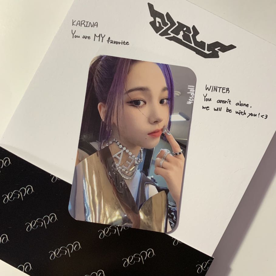 wtt karina aespa girls deluxe box to winter pc photocard
