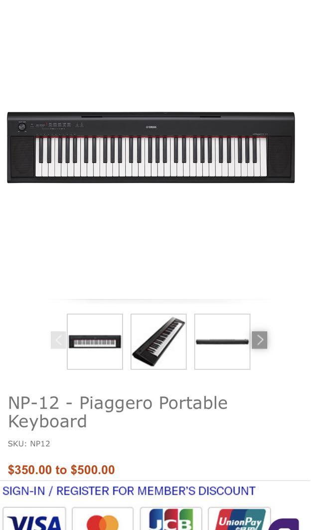 Yamaha NP-12, Hobbies & Toys, Music & Media, Musical Instruments on ...