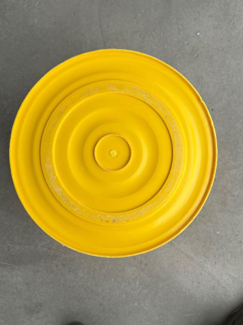 Yellow water bucket pail, heavy duty storage, Furniture & Home Living