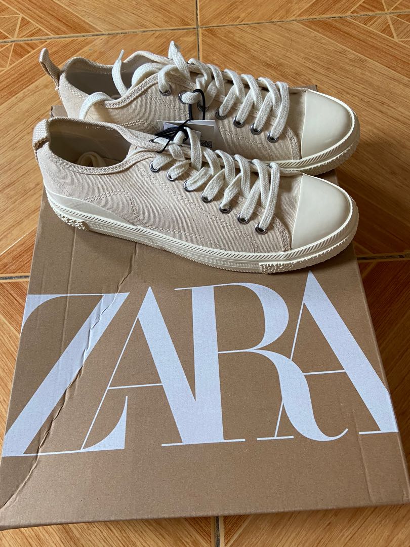Zara canvas trainers clearance