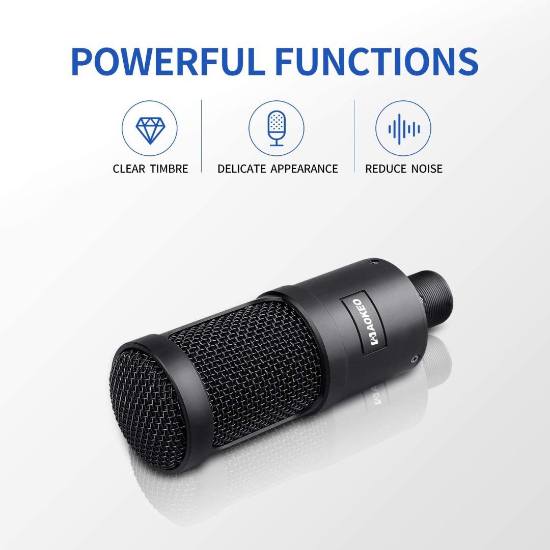 Aokeo AK-10 USB Gaming Microphone With Mic Arm, Condenser