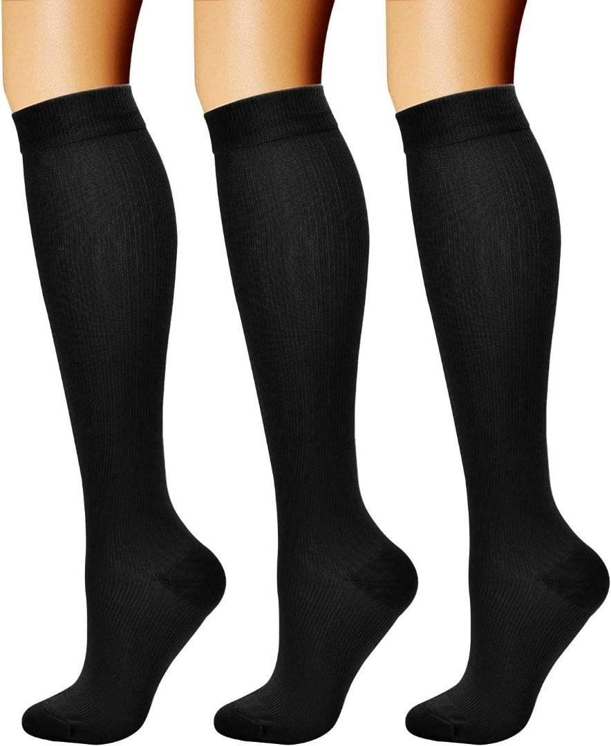 3 Pairs Copper Compression Socks for Women & Men Circulation ...