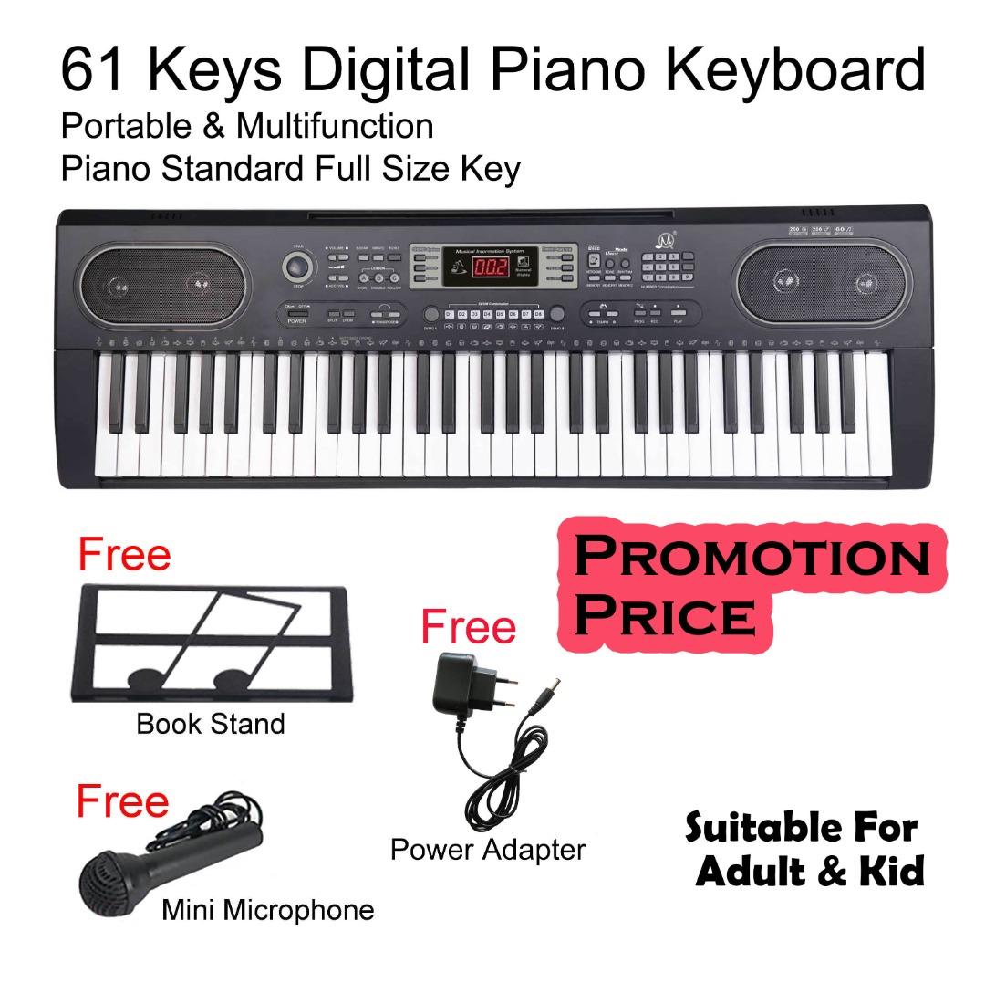 61 Keys Portable Piano Keyboard Light Weight Digital Piano ...