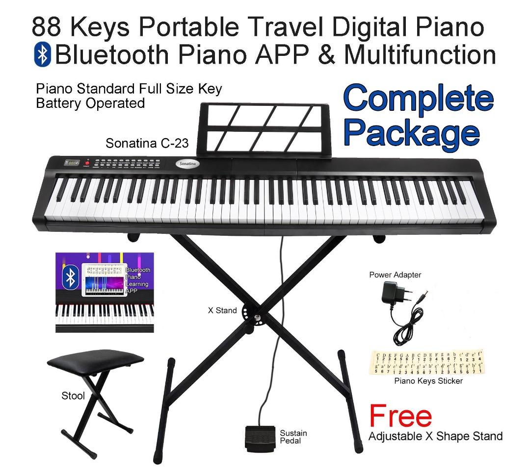 88 Keys Portable Travel Digital Piano Keyboard Electronic Piano