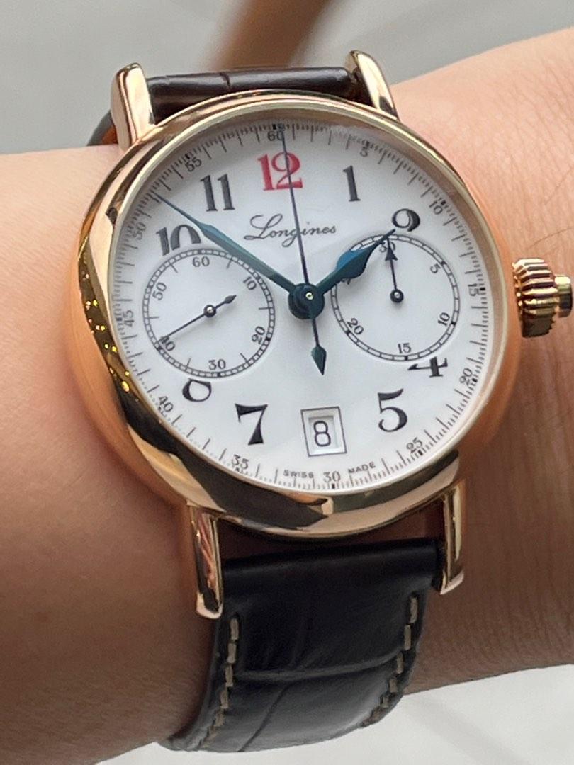 Longines heritage deals single pusher chronograph