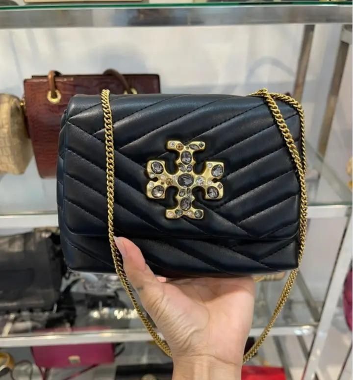 💜💯 Tory Burch Kira Chevron With Crystal Bag.., Luxury, Bags & Wallets on  Carousell