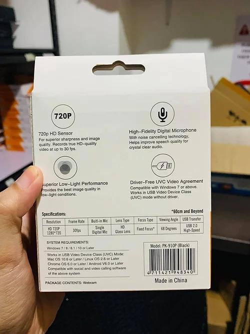 A4Tech PK-910P 720P HD Webcam with Mic (Category: Webcams) located in Makati City. Submitted by slaccessoriesshop (Listing ID 1179519677, Image 2). Description: A4Tech PK-910P 720P HD Webcam with Mic ✅ SAME DAY DELIVERY (within NCR and Cavite area) ✅ ORIGINAL / BRAND NEW/ SEALED ✅ We issue Sales Invoice (BIR registered) ✅ Open for Retail and Bulk Orders ✅ Store walk-in or pick-up ✅ 7 days replacement for factory defect with 1 Year Warranty ✅ With
