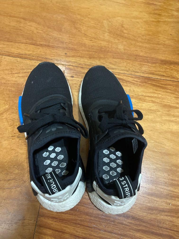 Adidas NMD Black blue Men s Fashion Footwear Casual Shoes on Carousell