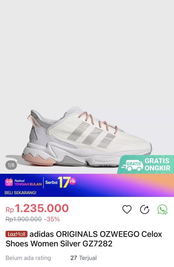 Adidas ozweego women silver, Fesyen Wanita, Sepatu di Carousell