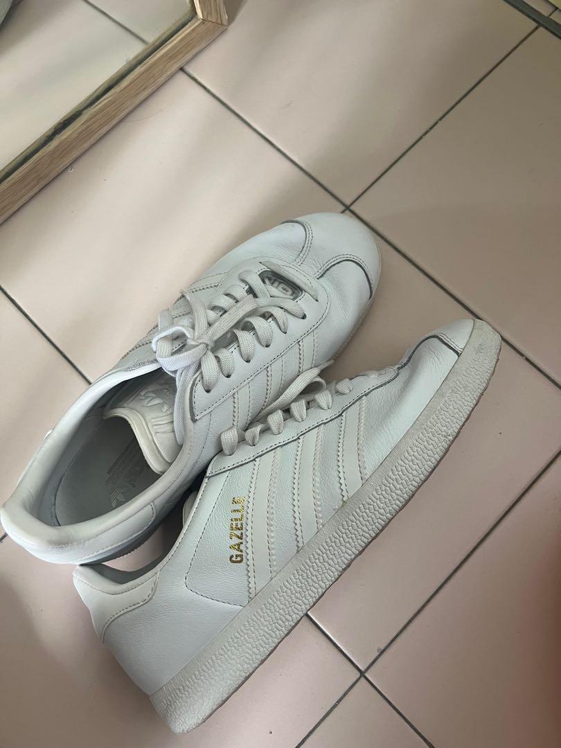 Adidas White Gazelle Women s Fashion Footwear Sneakers on Carousell