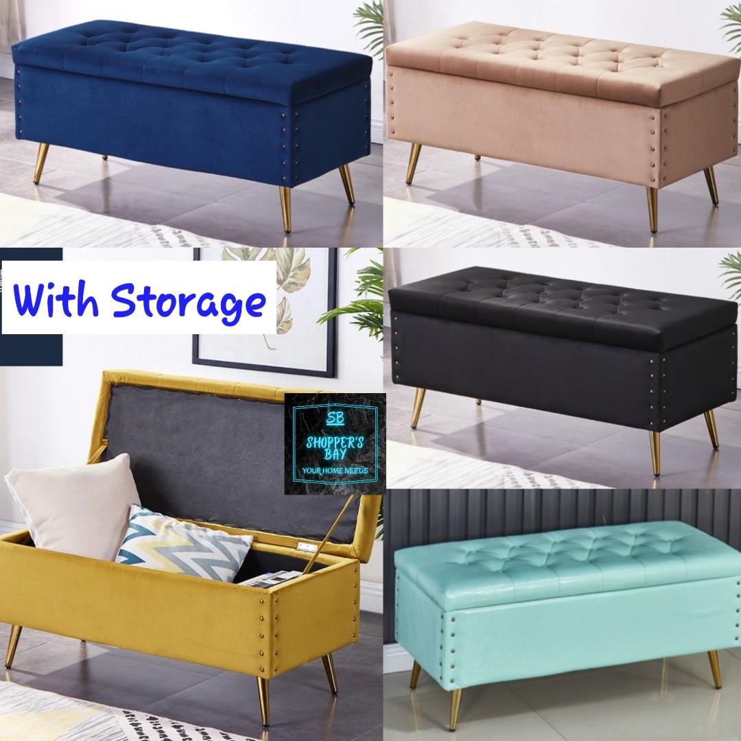 Luxury shop storage bench