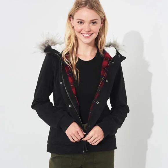 Hollister twill jacket sales