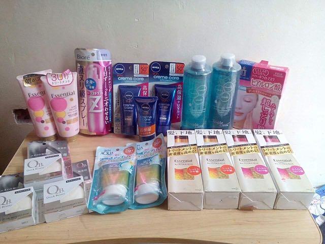 Authentic Japan Beauty Products (Category: Body Care) located in Quezon City. Submitted by vanlacsa (Listing ID 1179485706, Image 1). Description: Authentic Japan Beauty Products for take all price @ 3,000 super laki na po ng maddiscount nyo dyan each item hindi bababa sa 500 ang orig price nyan. pwede nyo din po ibenta each. thank you! rfs need lang funds.