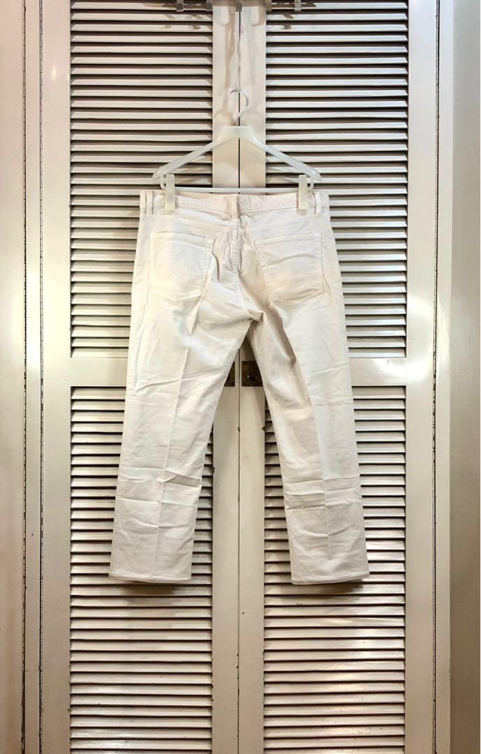 AUTHENTIC UNIQLO CREAM SLIM/STRAIGHT CORDUROY JEANS, Men's Fashion