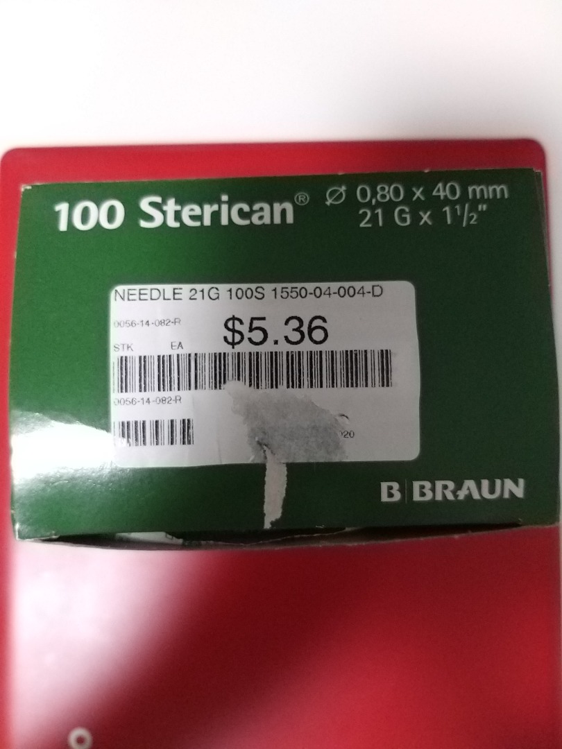 B Braun Sterican Hypodermic Insulin Needle 21G, Health & Nutrition